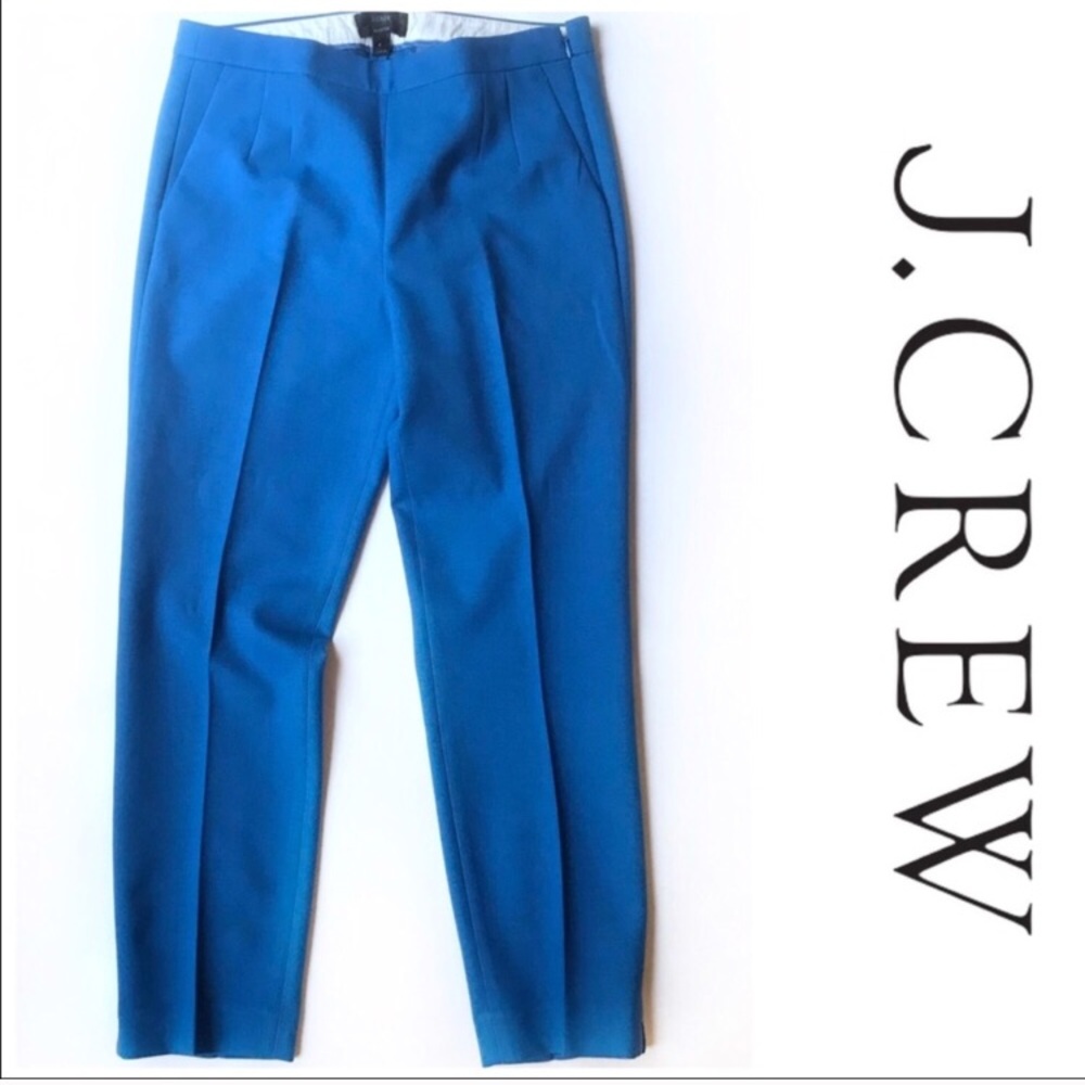 J Crew Martie Slim Crop Pants Vibrant Blue - Picture 4 of 4